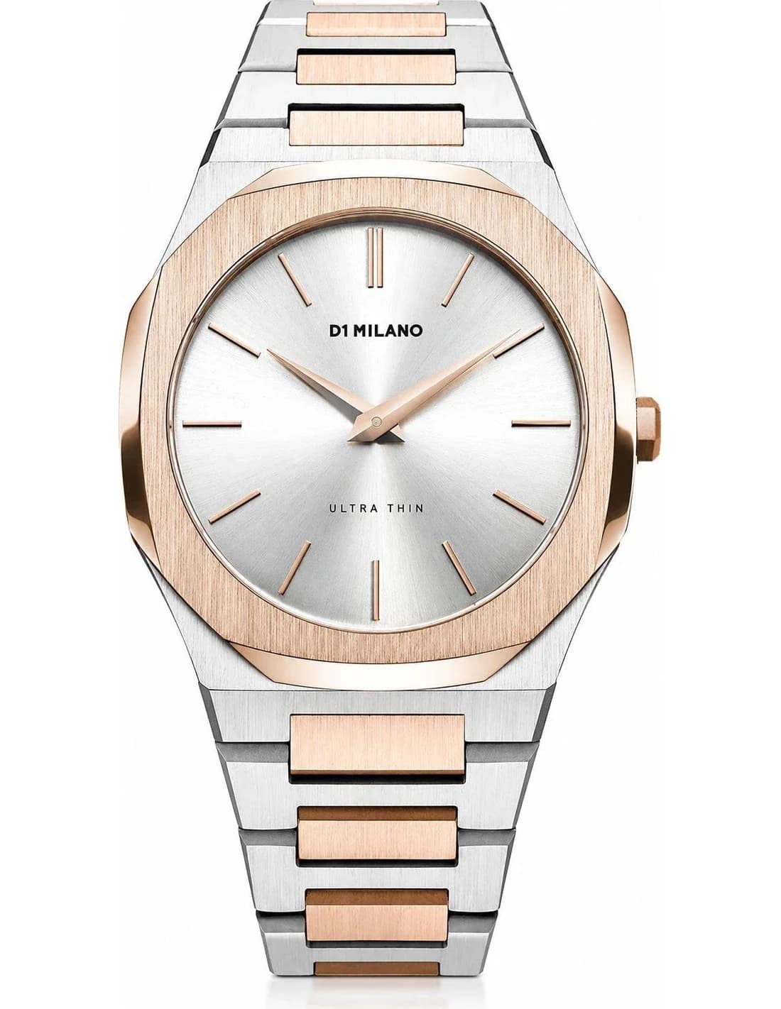 Montre D1 Milano Ultra Thin UTBJ01 cadran argenté bracelet acier