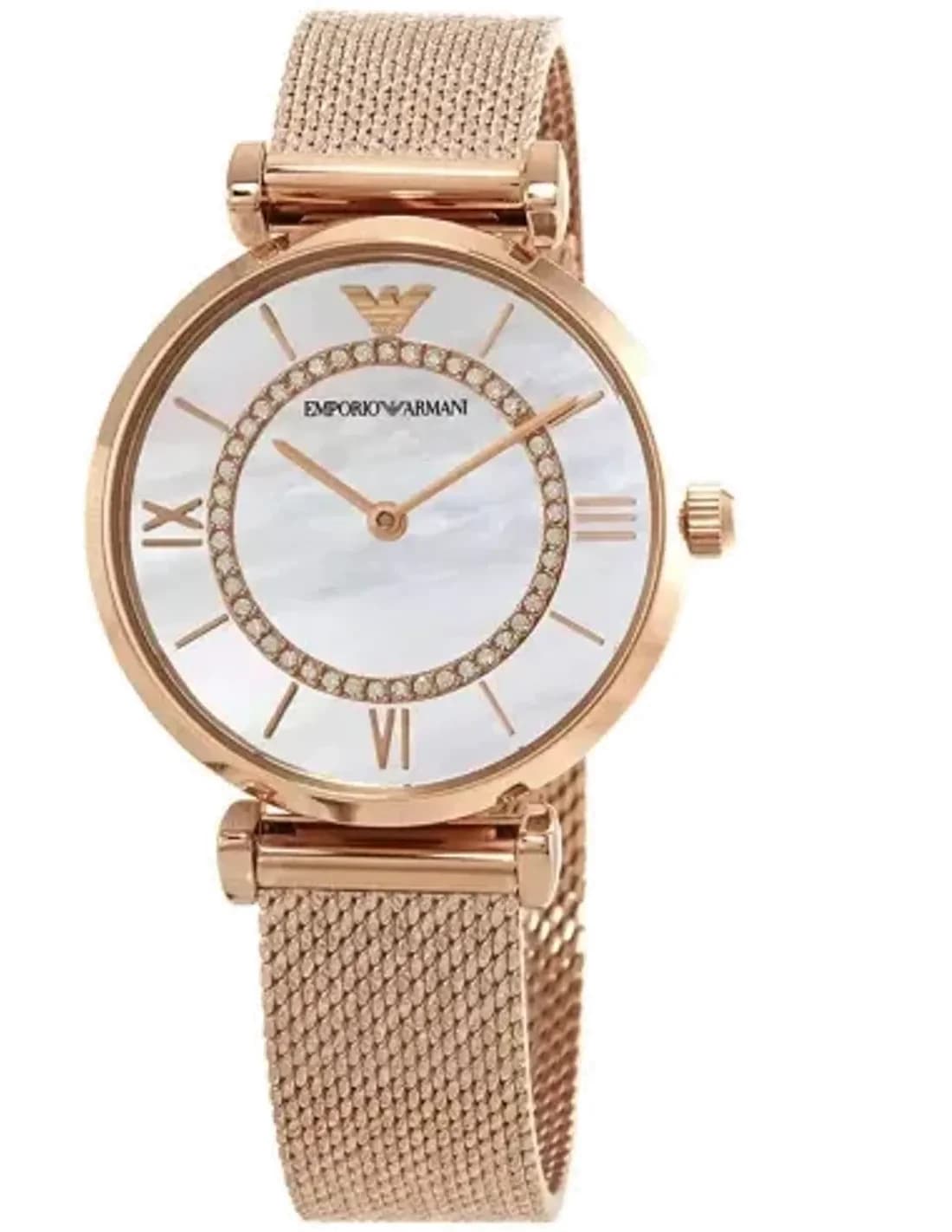 Montre Emporio Armani AR11320 Gianni T-Bar Bracelet Cuir Bleu