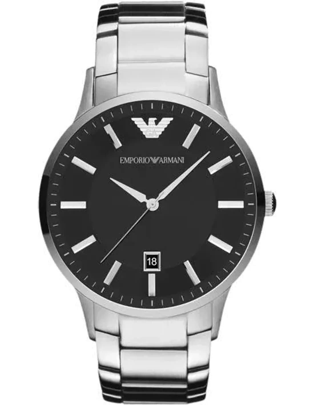 Montre Emporio Armani Sportivo AR2457 ronde cadran noir en acier