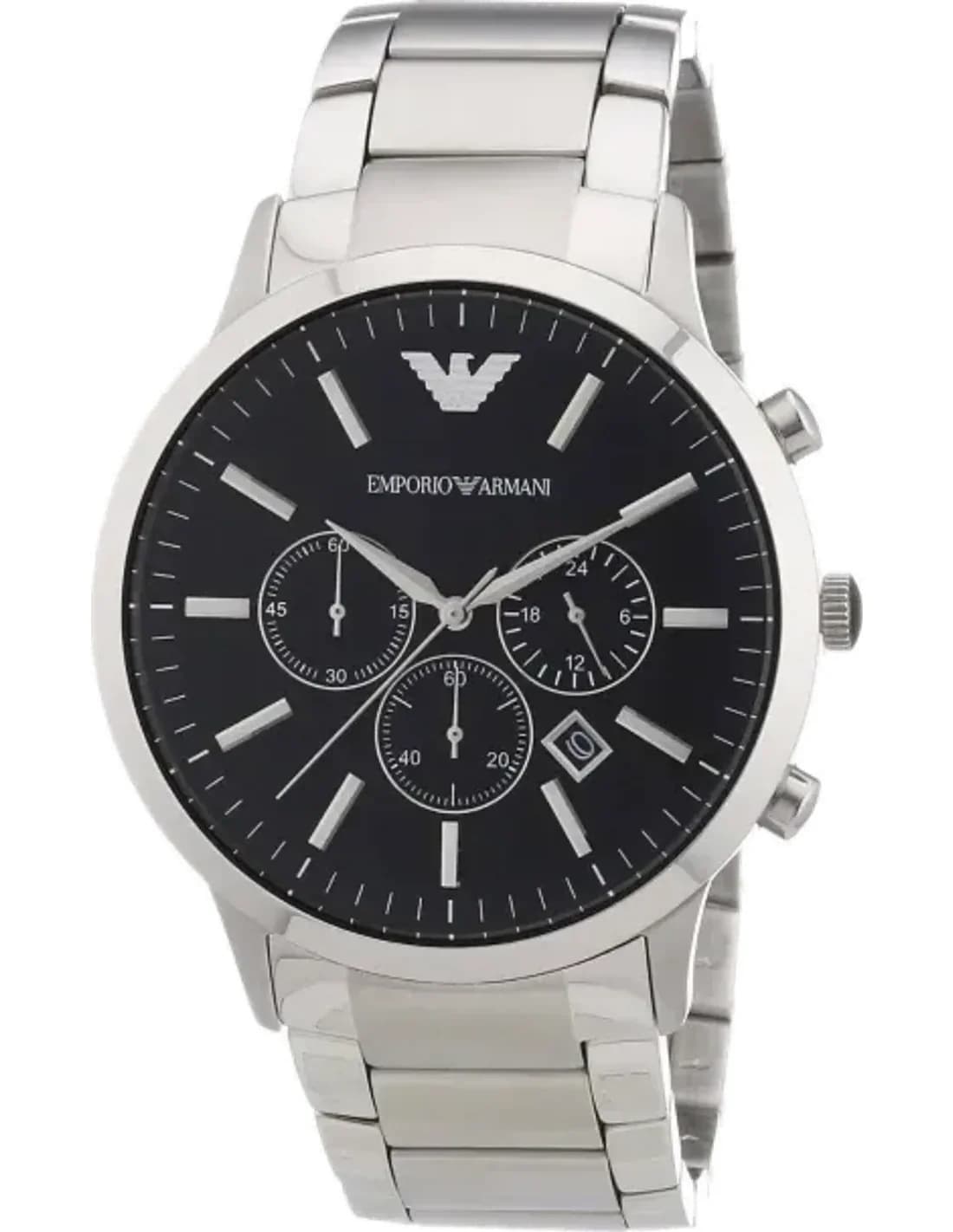 Montre Emporio Armani AR2460 Bracelet Acier Inoxydable Noir