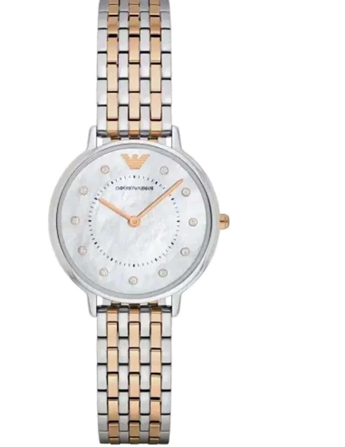 Montre Femme Emporio Armani Dress AR2508 acier bicolore cadran nacre