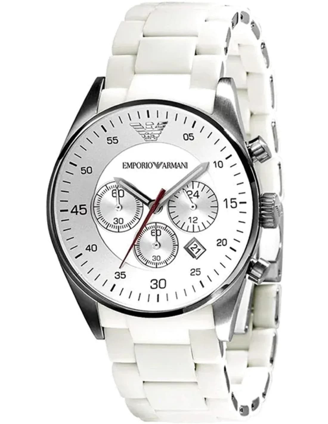 Montre Emporio Armani AR5859 Tazio en Silicone Blanc