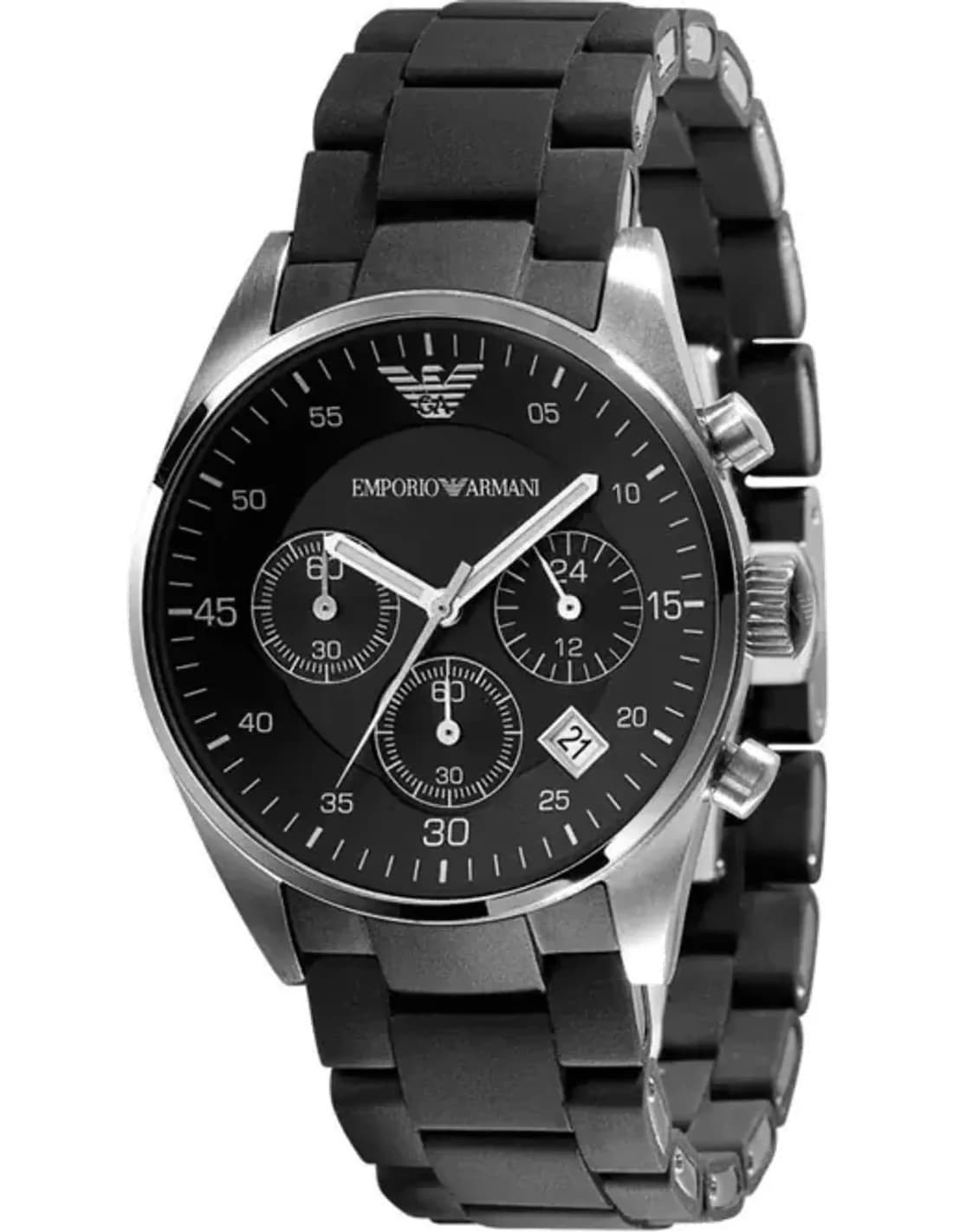 Montre Emporio Armani AR5868 avec Bracelet en Silicone Noir