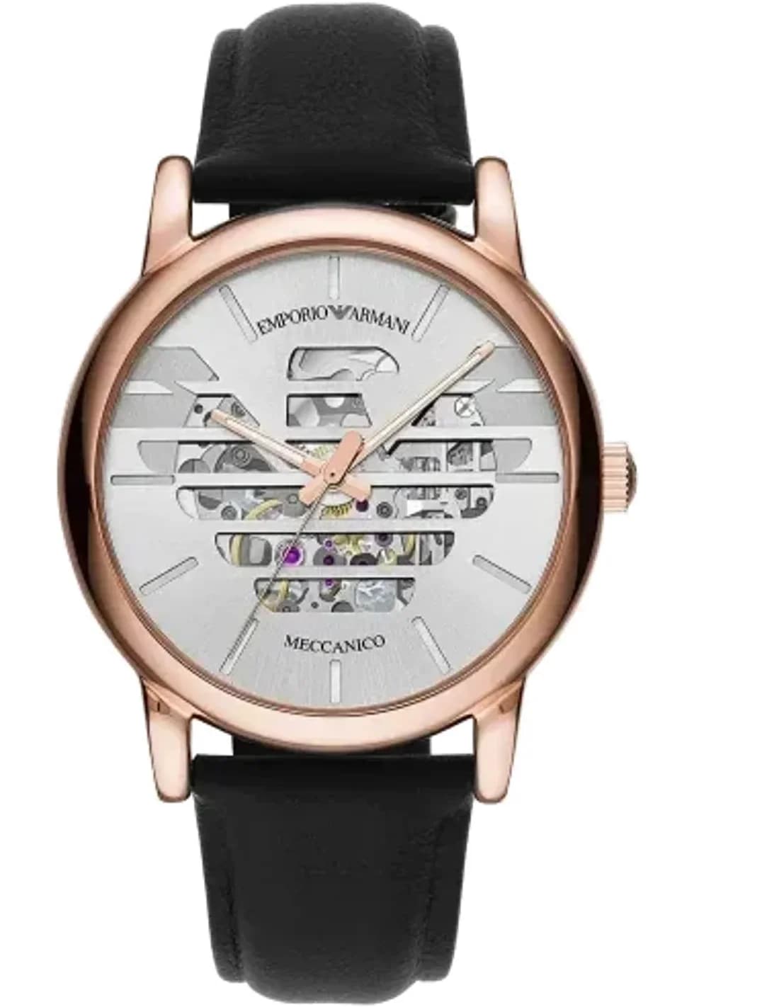 Montre Emporio Armani AR60031 Cadran Squelette et Bracelet Cuir