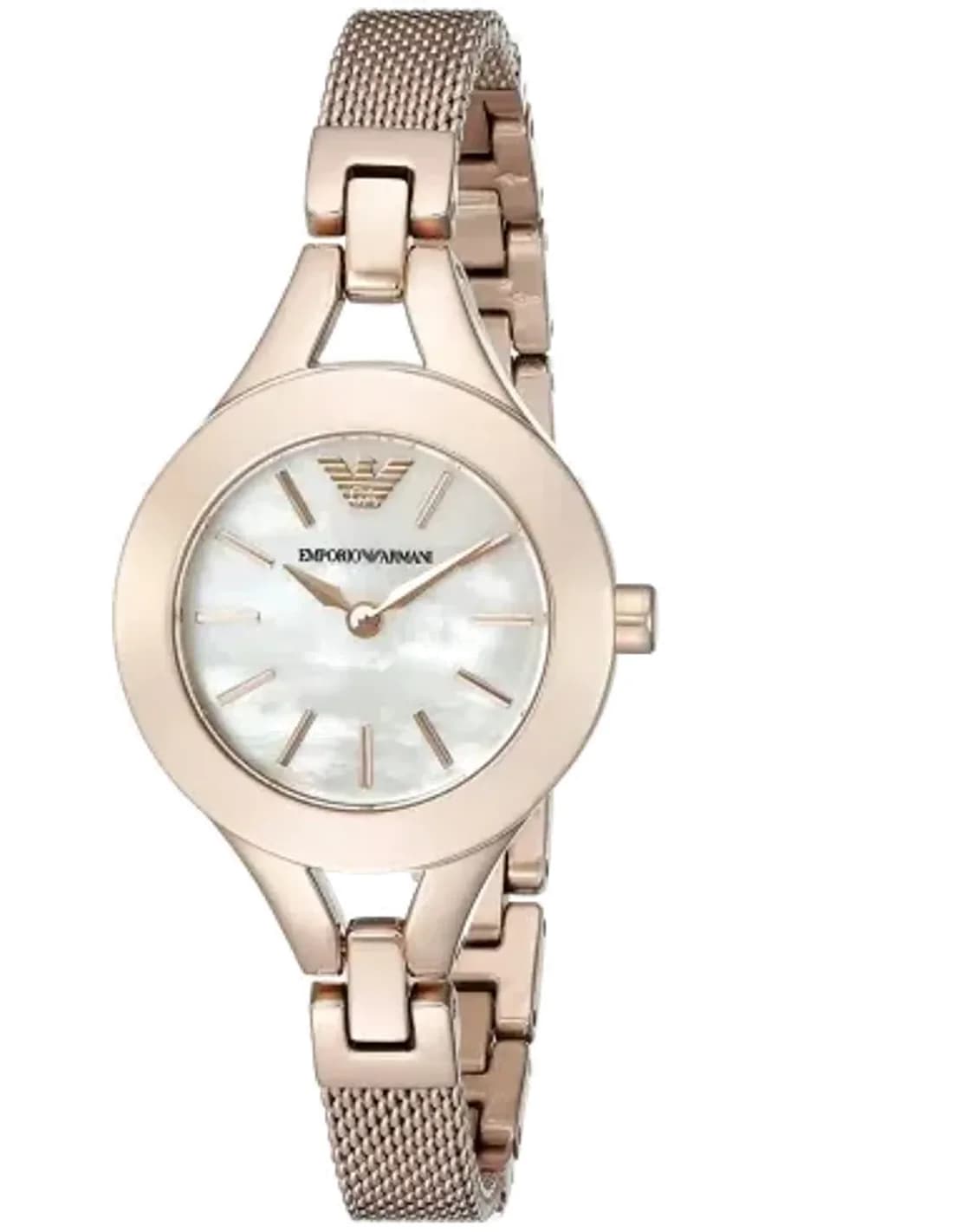 Montre Emporio Armani AR7329 en Acier Or Rose et Cadran Nacre
