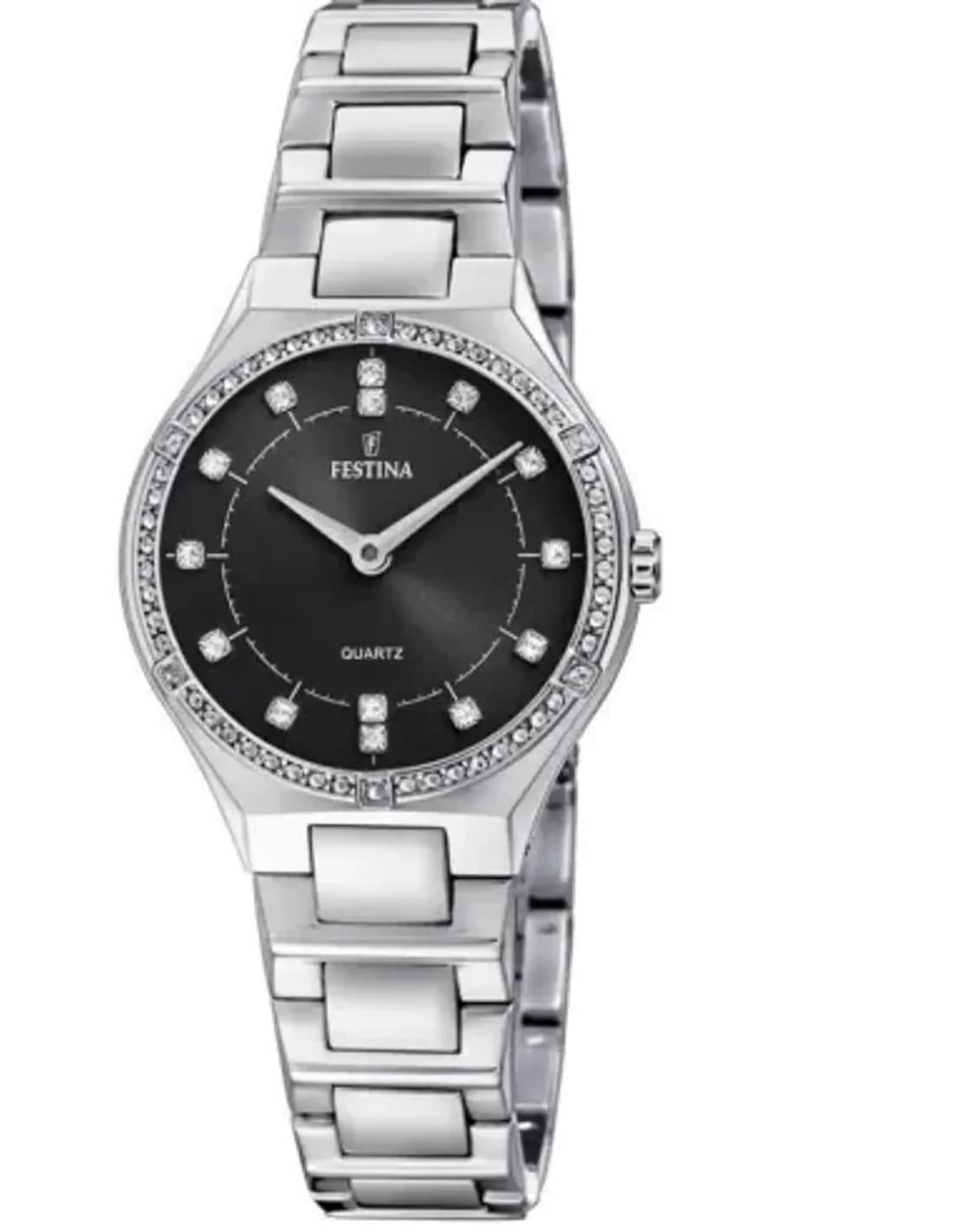Montre Femme Festina Slim F20225/2 en Acier Argenté et Maille Milanaise