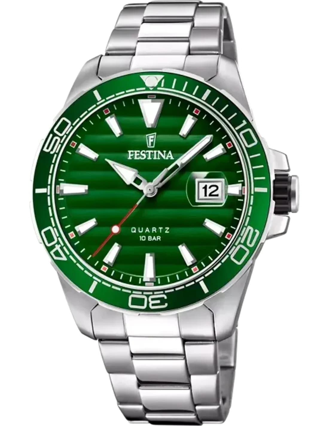 Montre Festina F20360/3 en Acier Argenté avec Cadran Vert