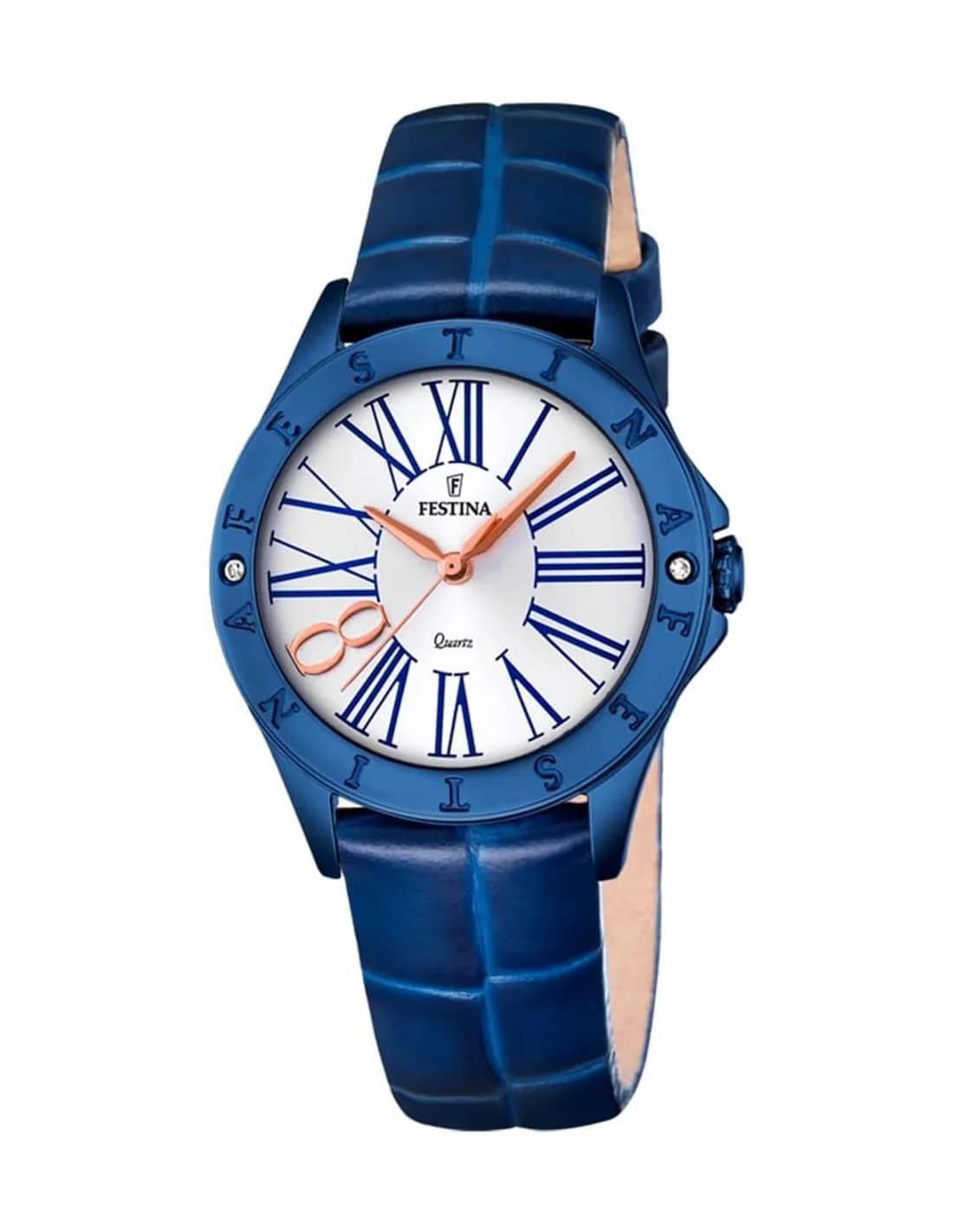 Montre Femme Festina F16927/1 en Acier avec Cadran Bleu