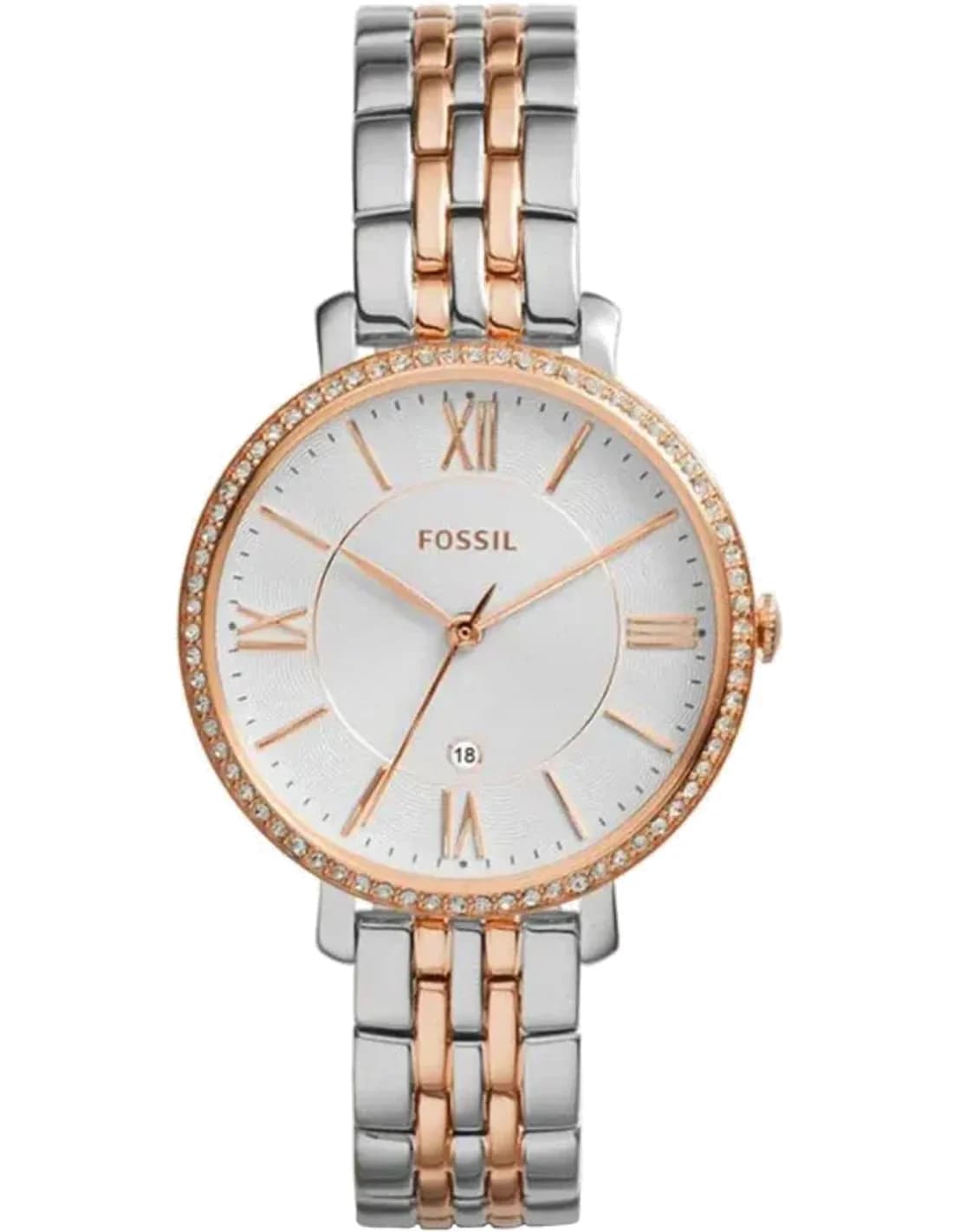 Montre Fossil ES3634 femme cadran blanc bracelet acier