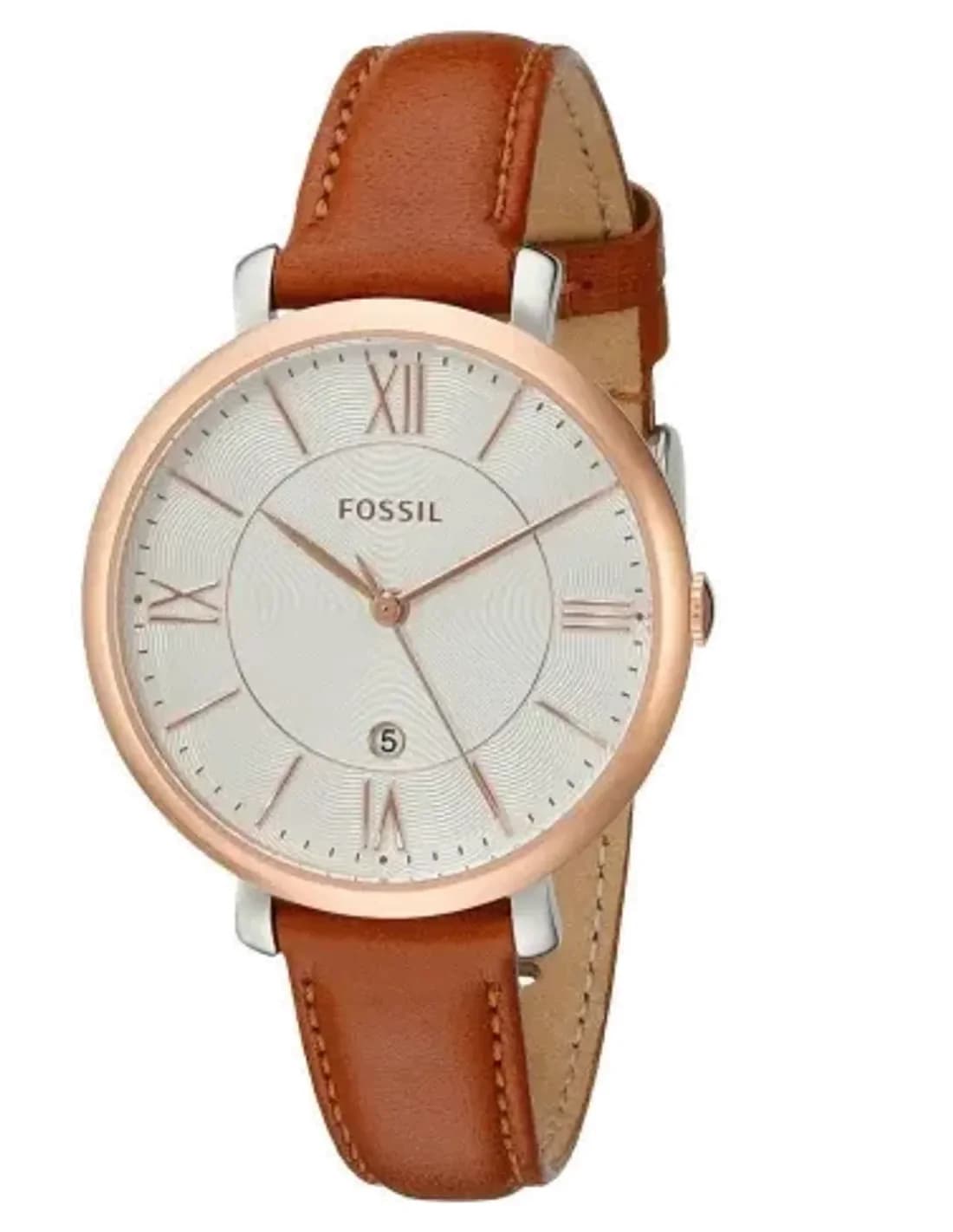 Montre Fossil ES3842 avec bracelet fin en cuir marron