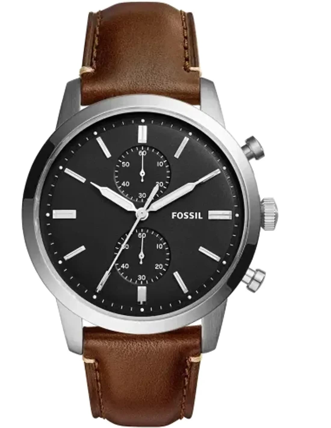 Montre Homme Fossil FS5280 Townsman Bracelet cuir marron