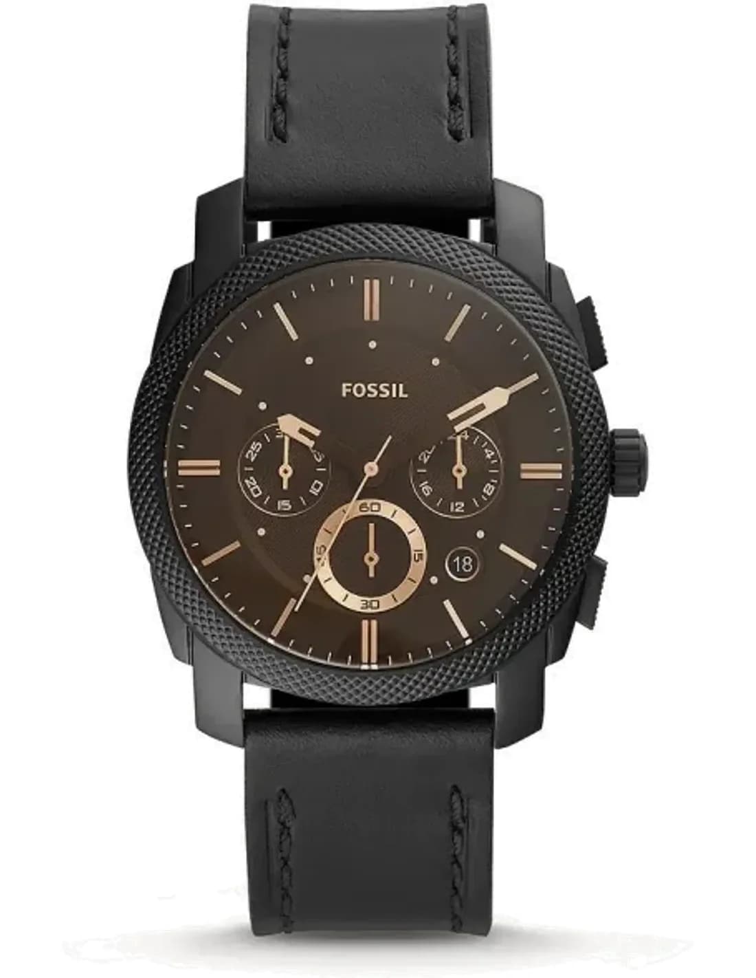 Montre Fossil FS5586 Chronographe Bracelet Cuir Marron