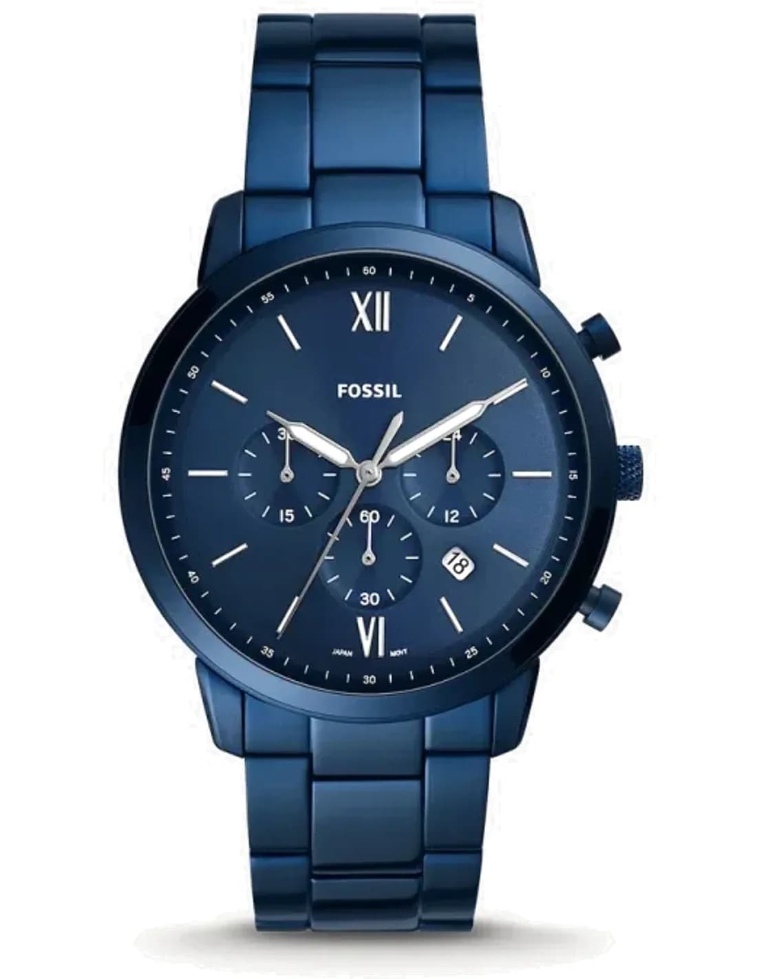 Montre homme Fossil Neutra Chronograph FS5826 bleu océan en acier inoxydable