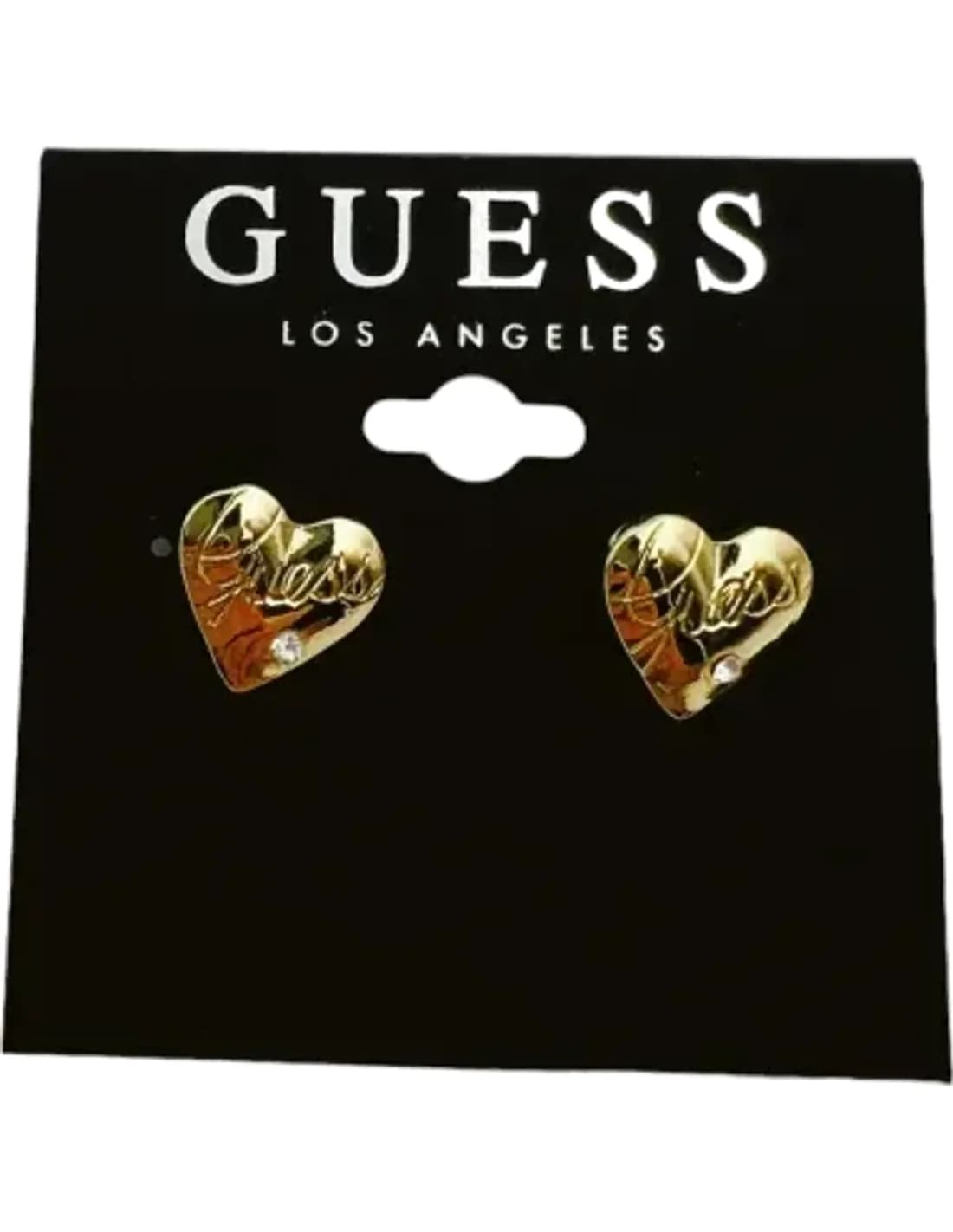 Boucles d'oreilles Guess coeur en or plaqué avec zircon, référence 109791, pour femme