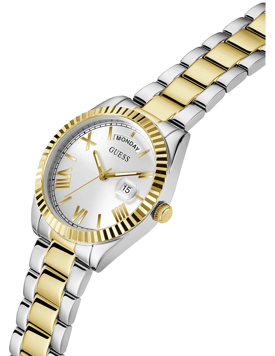 Montre Femme Guess Luna GW0308L6 cadran argenté bracelet acier vue 2