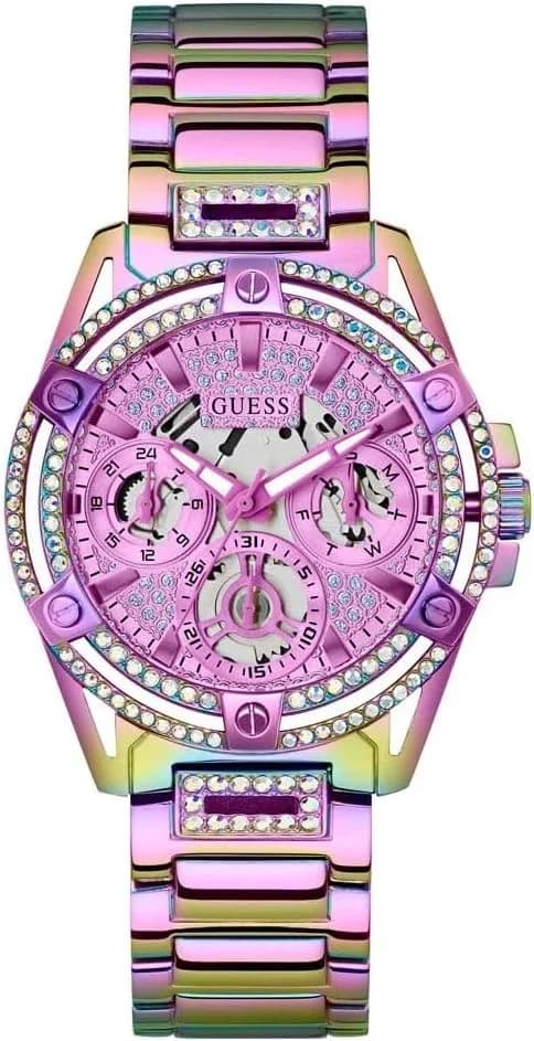 Montre Femme Guess Queen GW0464L4 acier à strass irisés