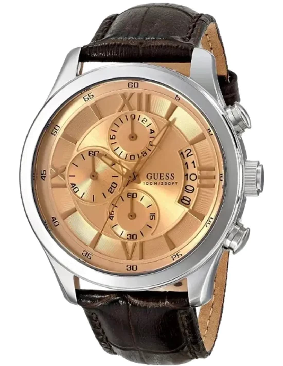 Montre Homme Guess Iconic W0192G1 Bracelet Cuir Marron