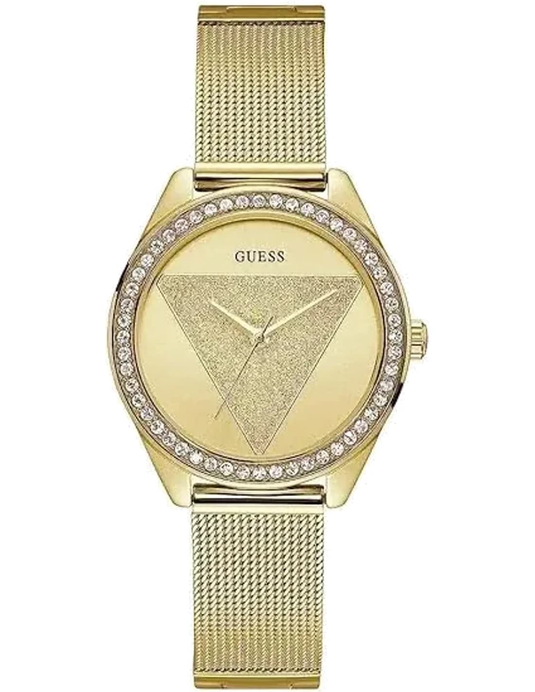 Montre Guess Tri Glitz W1142L2 bracelet maille doré jaune