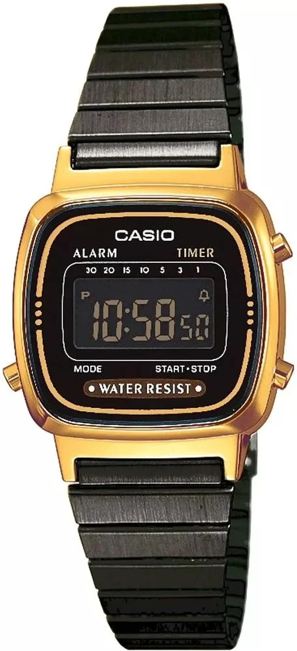 Montre Casio LA670WEGB-1BEF Métal Noir Affichage Digital