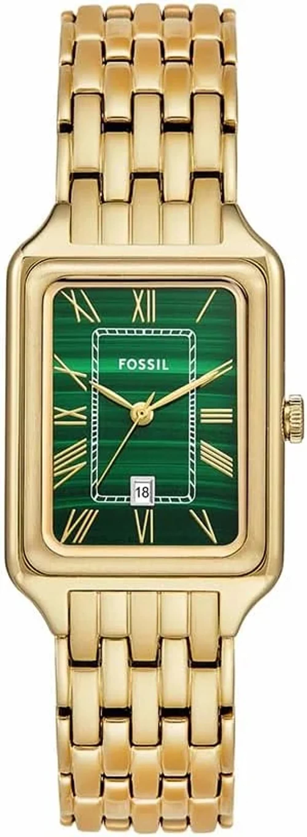 Montre Femme Fossil Raquel ES5341 cadran vert bracelet acier