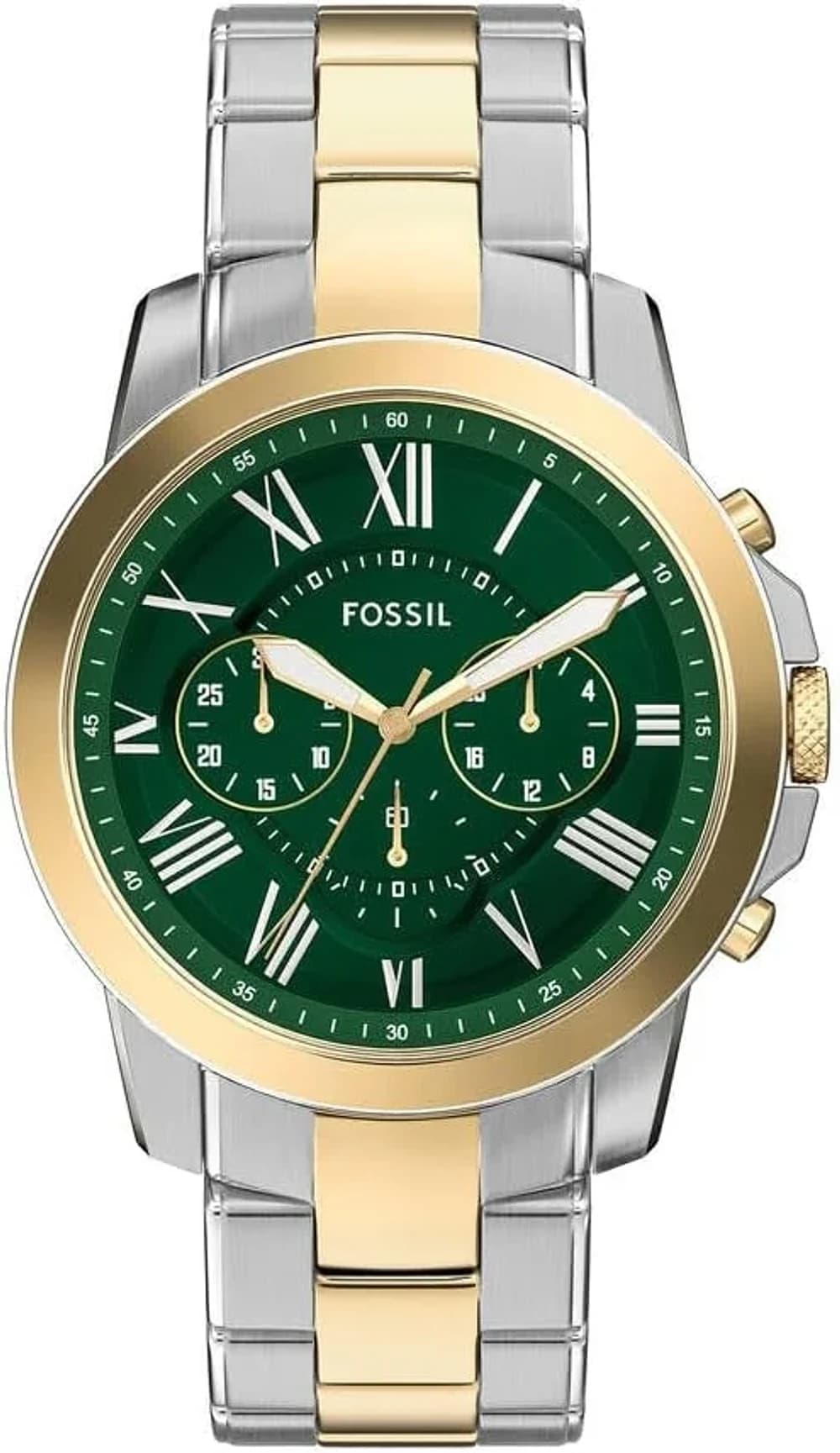 Montre Homme Fossil Grant FS6131 cadran vert bracelet acier