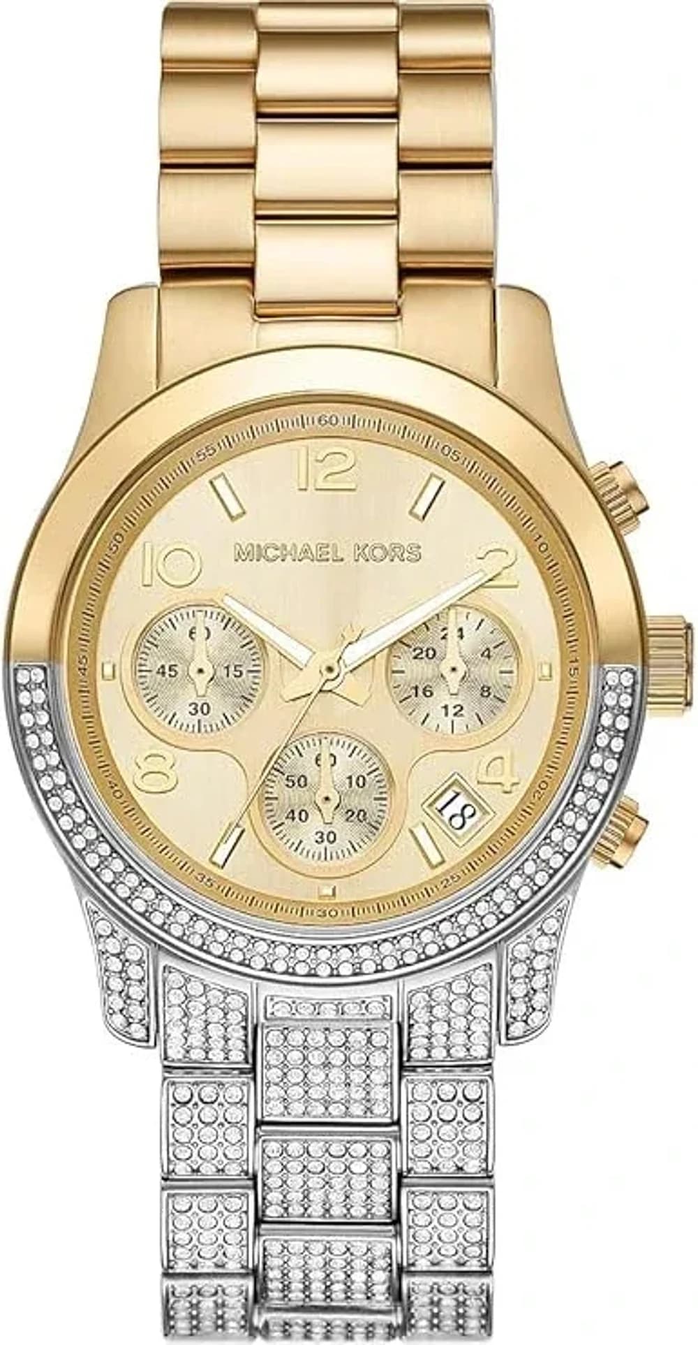 Montre Michael Kors MK7329 Chronographe en Acier Inoxydable Bicolore Argent et Doré