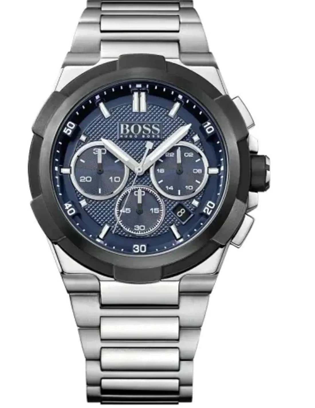 Montre Hugo Boss 1513360 Chronographe en Acier et Cadran Bleu