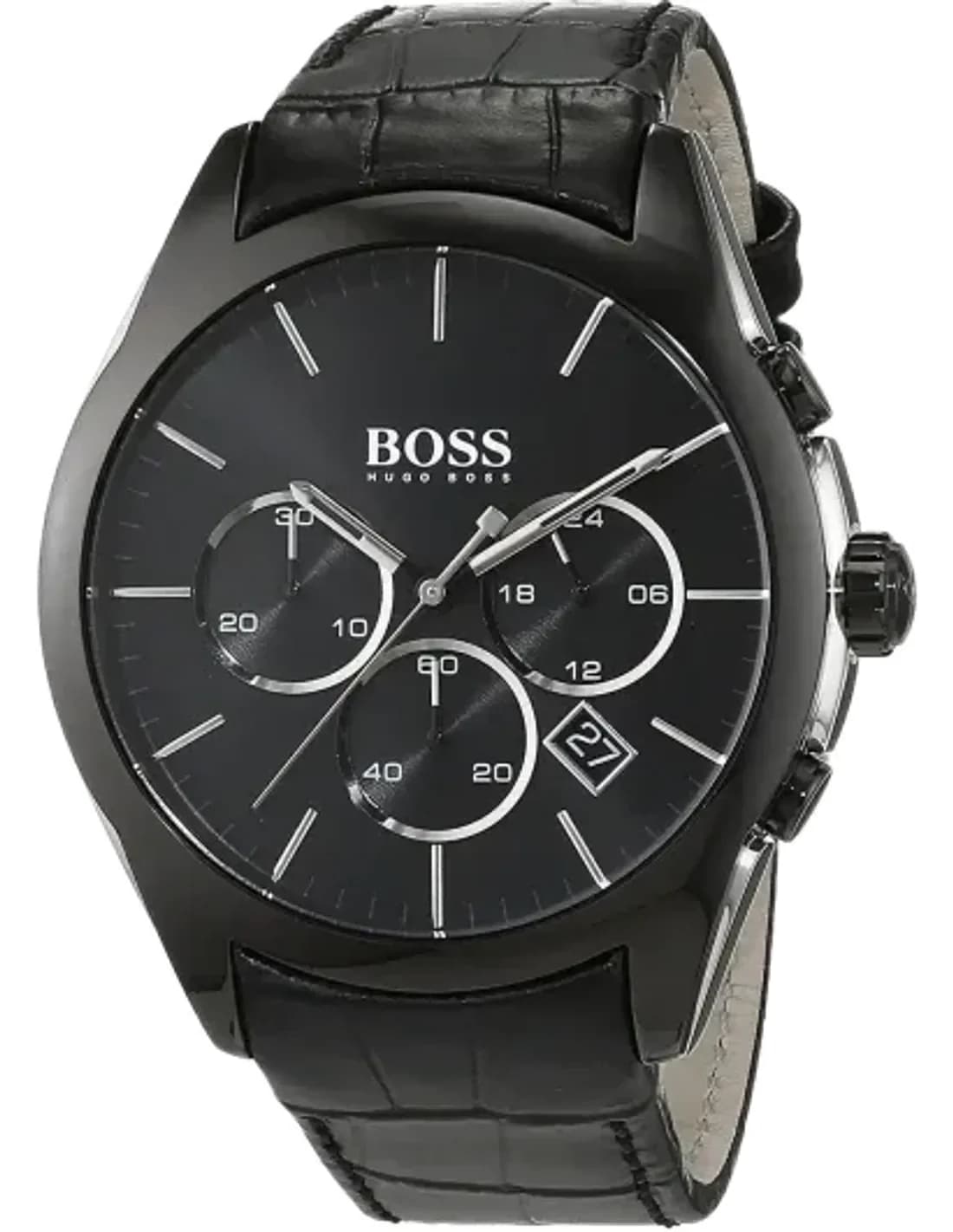 Montre Hugo Boss 1513367 Onyx Chronomètre Noir Bracelet Cuir