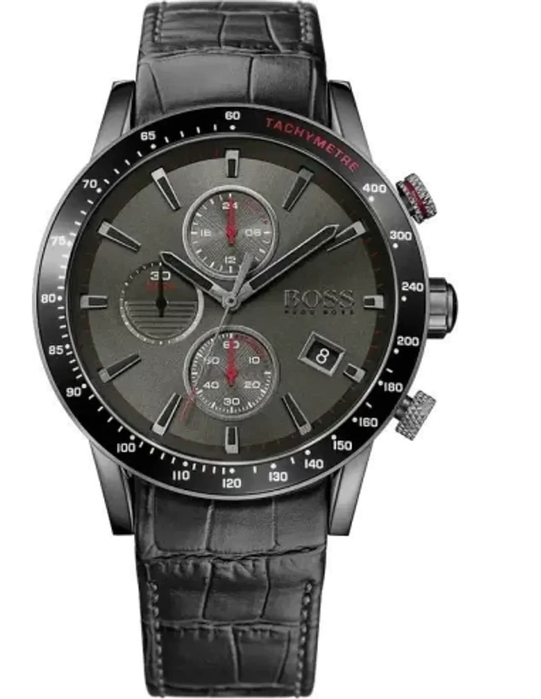 Montre Hugo Boss 1513445 Chronographe Sport Bracelet Cuir Crocodile