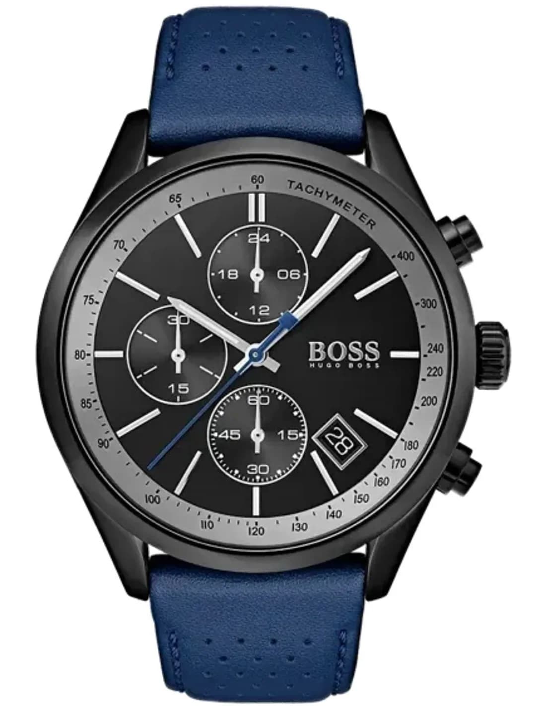 Montre Hugo Boss 1513563 Grand Prix Chronographe en Acier et Silicone Bleu