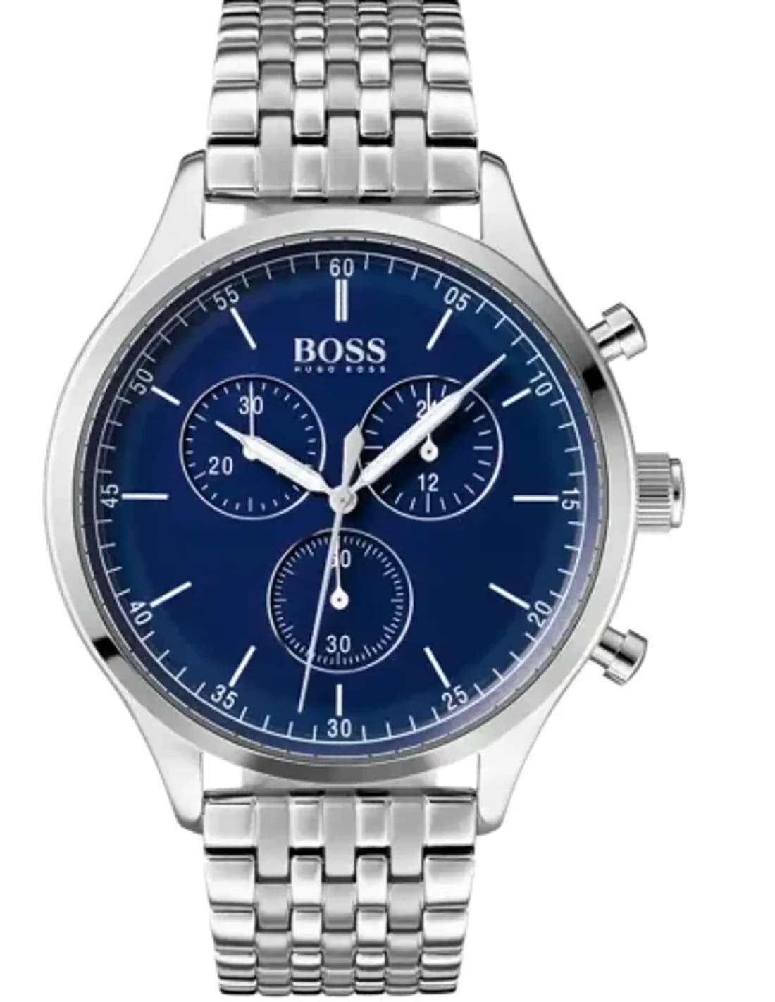 Montre Hugo Boss 1513653 Chronographe avec Cadran en Émail Bleu