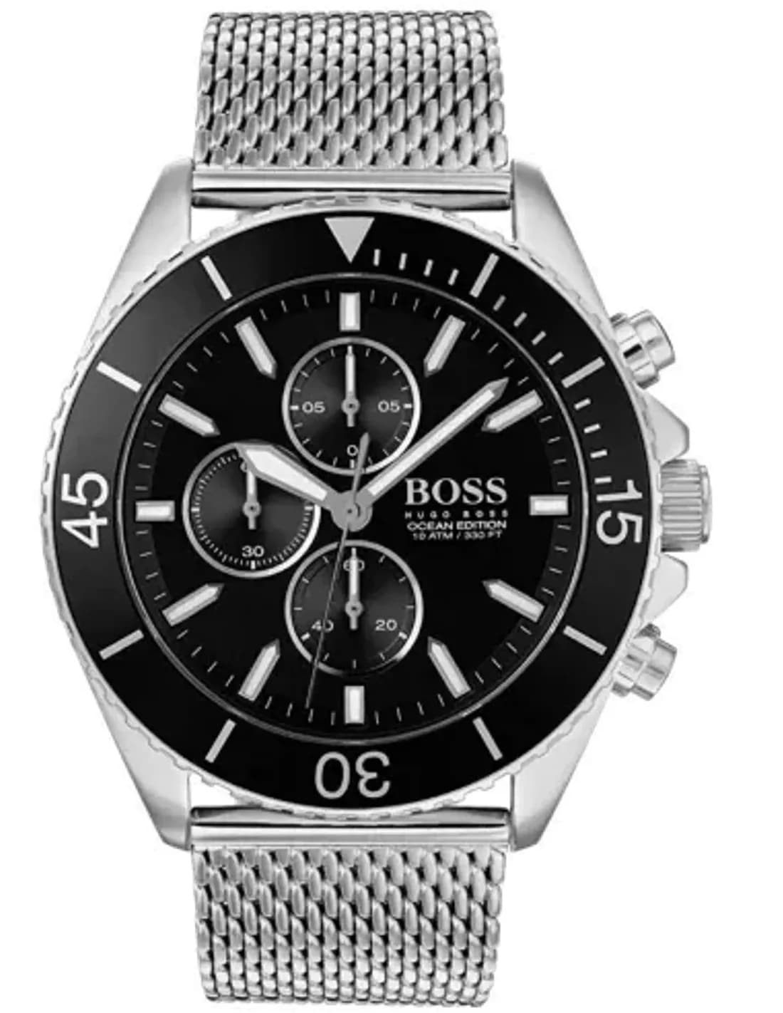 Montre Hugo Boss 1513701 Chronographe Ocean en Acier Maille Milanaise
