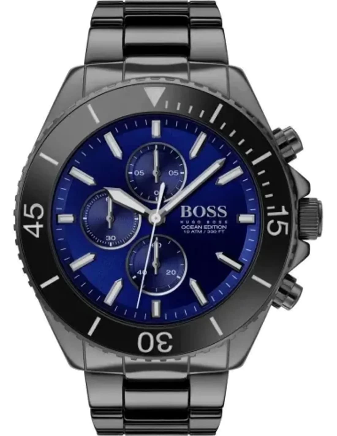 Montre Homme Hugo Boss 1513743 Ocean Cadran Bleu et Lunette Noire