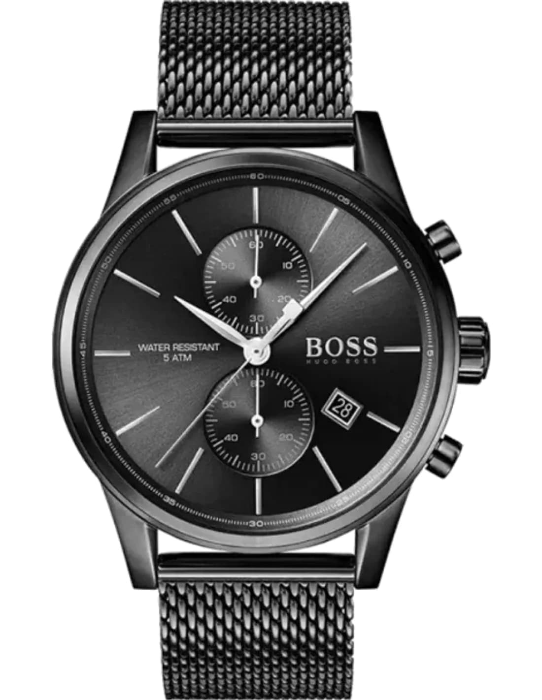 Montre Hugo Boss 1513769 Jet à Cadran Bleu et Bracelet Maille Milanaise