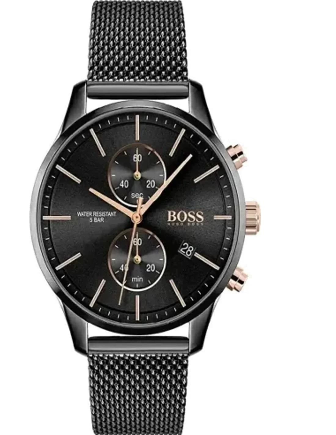 Montre Hugo Boss 1513811 en maille milanaise noire
