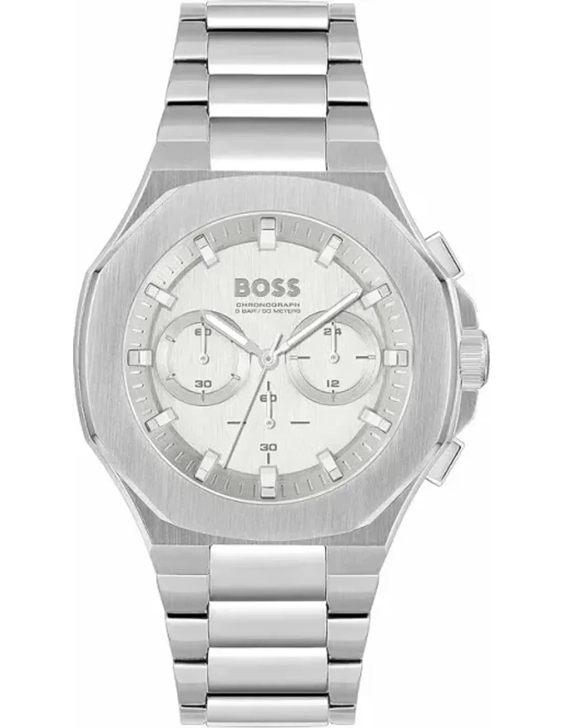 Montre Hugo Boss 1514087 en Acier Inoxydable avec Cadran Blanc 44mm