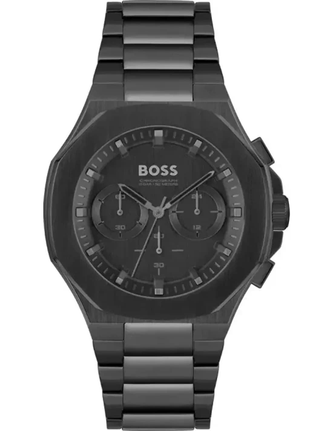 Montre Hugo Boss 1514088 Taper en Acier Inoxydable et Cadran Noir