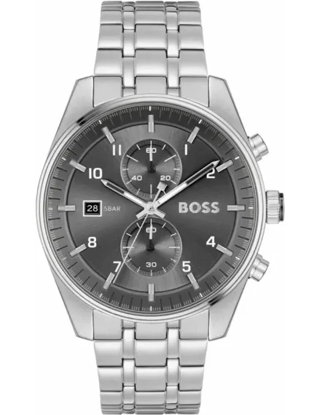 Montre Hugo Boss 1514151 Skytraveller en Acier Argenté et Cadran Noir