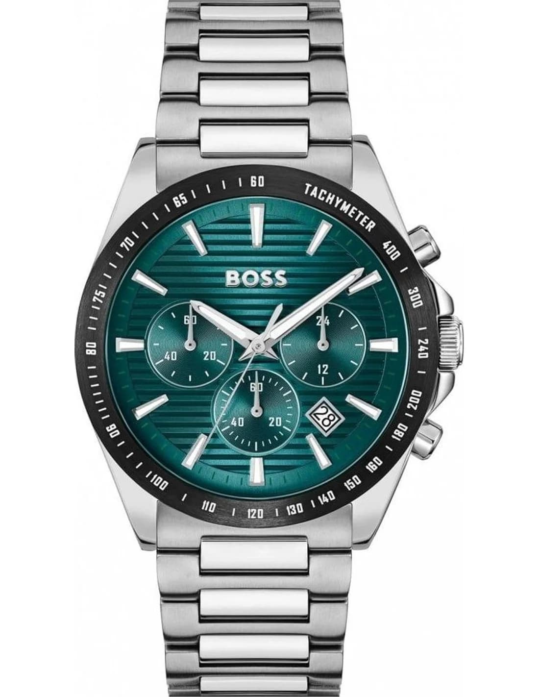 Montre Homme Hugo Boss Strike Chrono 1514241 cadran vert bracelet acier