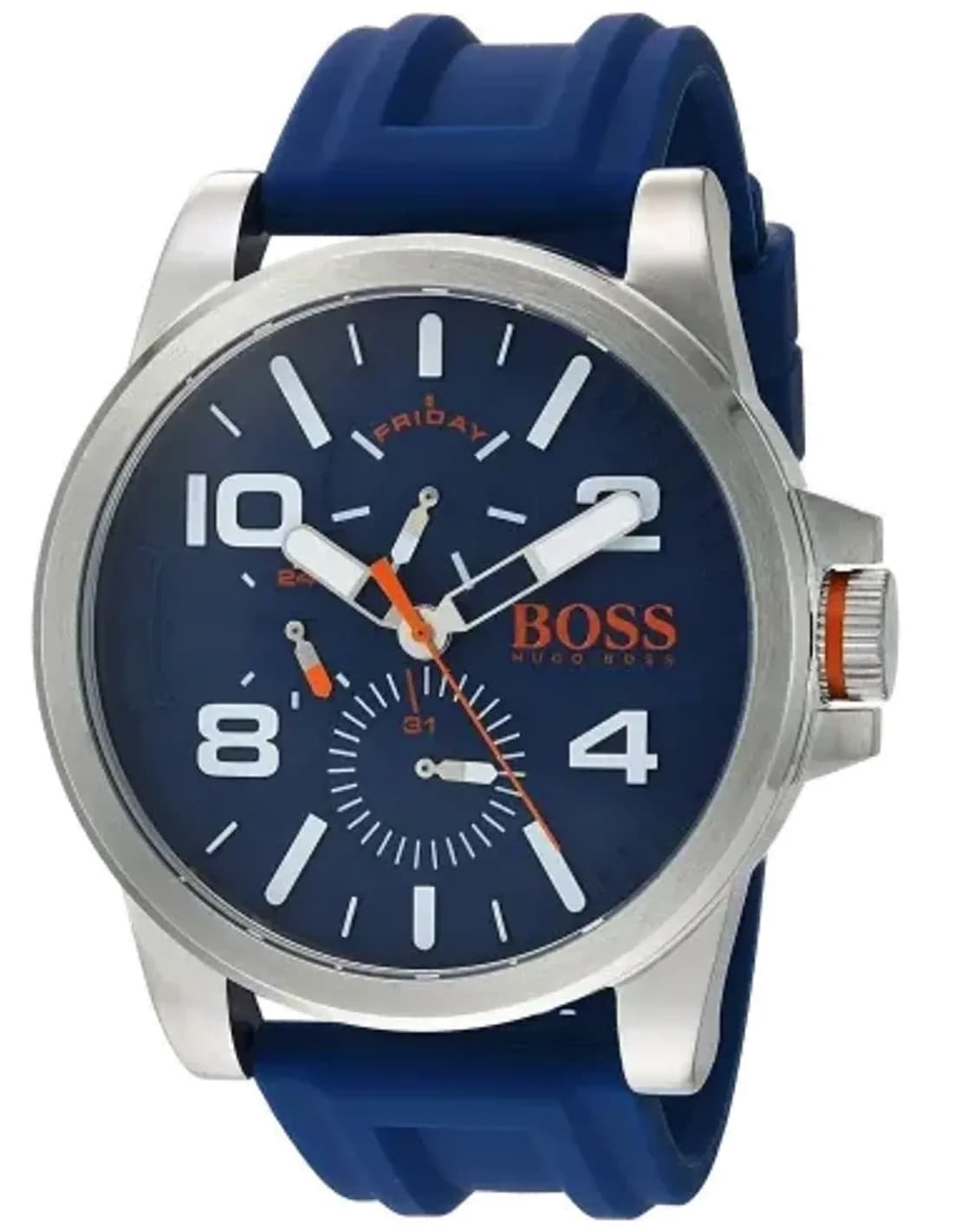 Montre Hugo Boss Orange 1550008 en silicone bleu