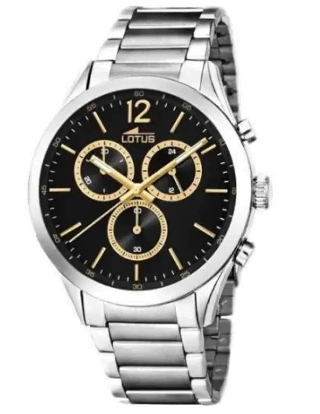 Montre Lotus L18114/4 Minimalist Cadran Noir et Bracelet Cuir