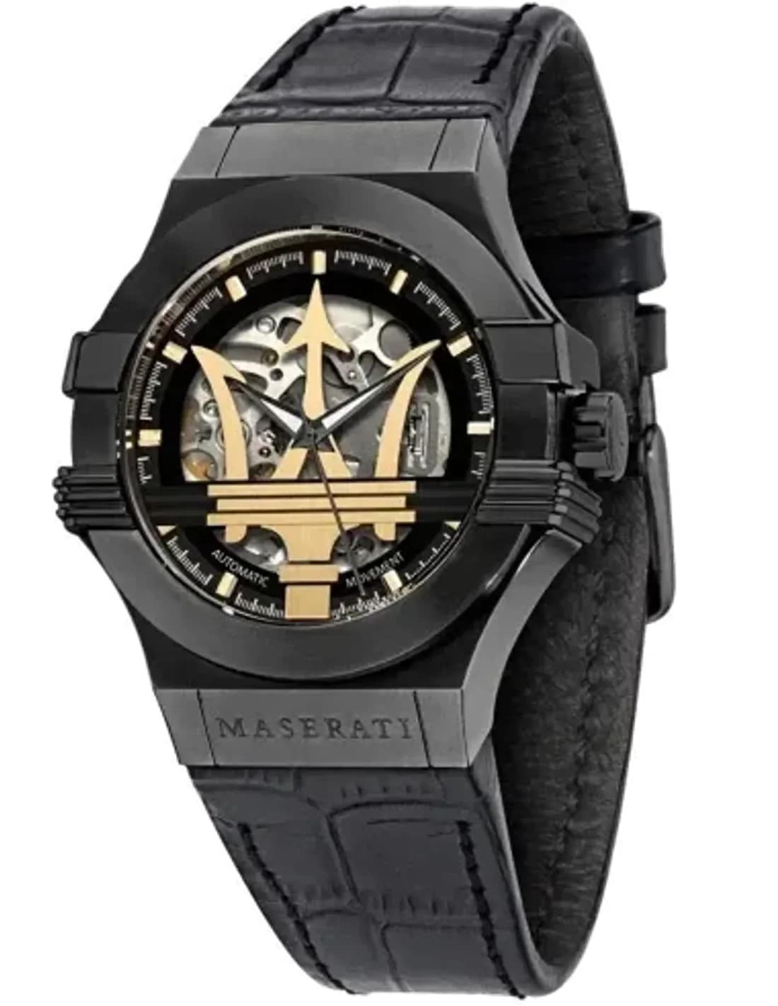 Montre Squelette Automatique Maserati Potenza R8821108027 cadran squelette full black