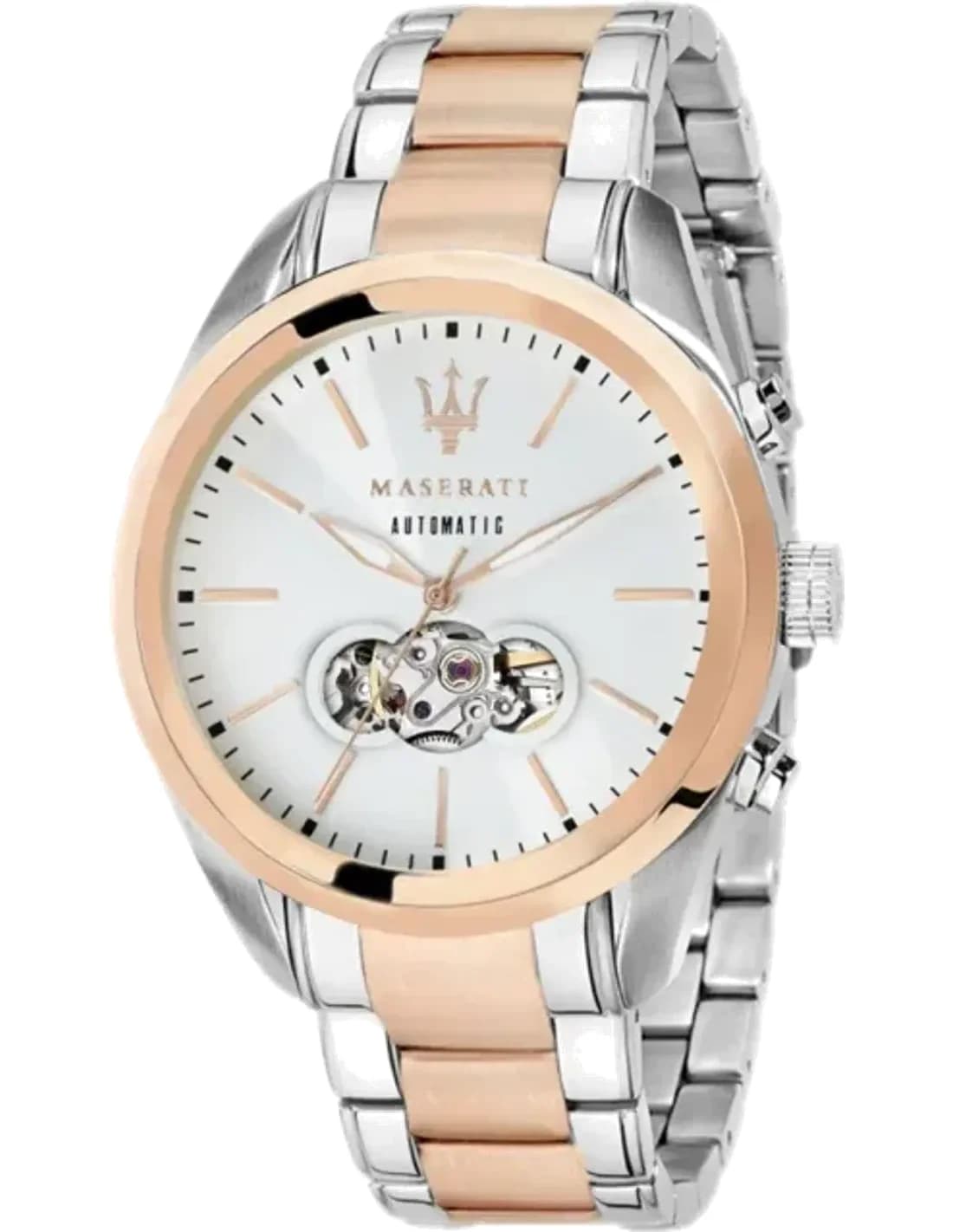 Montre Maserati Traguardo automatique R8823112001 mouvement apparent
