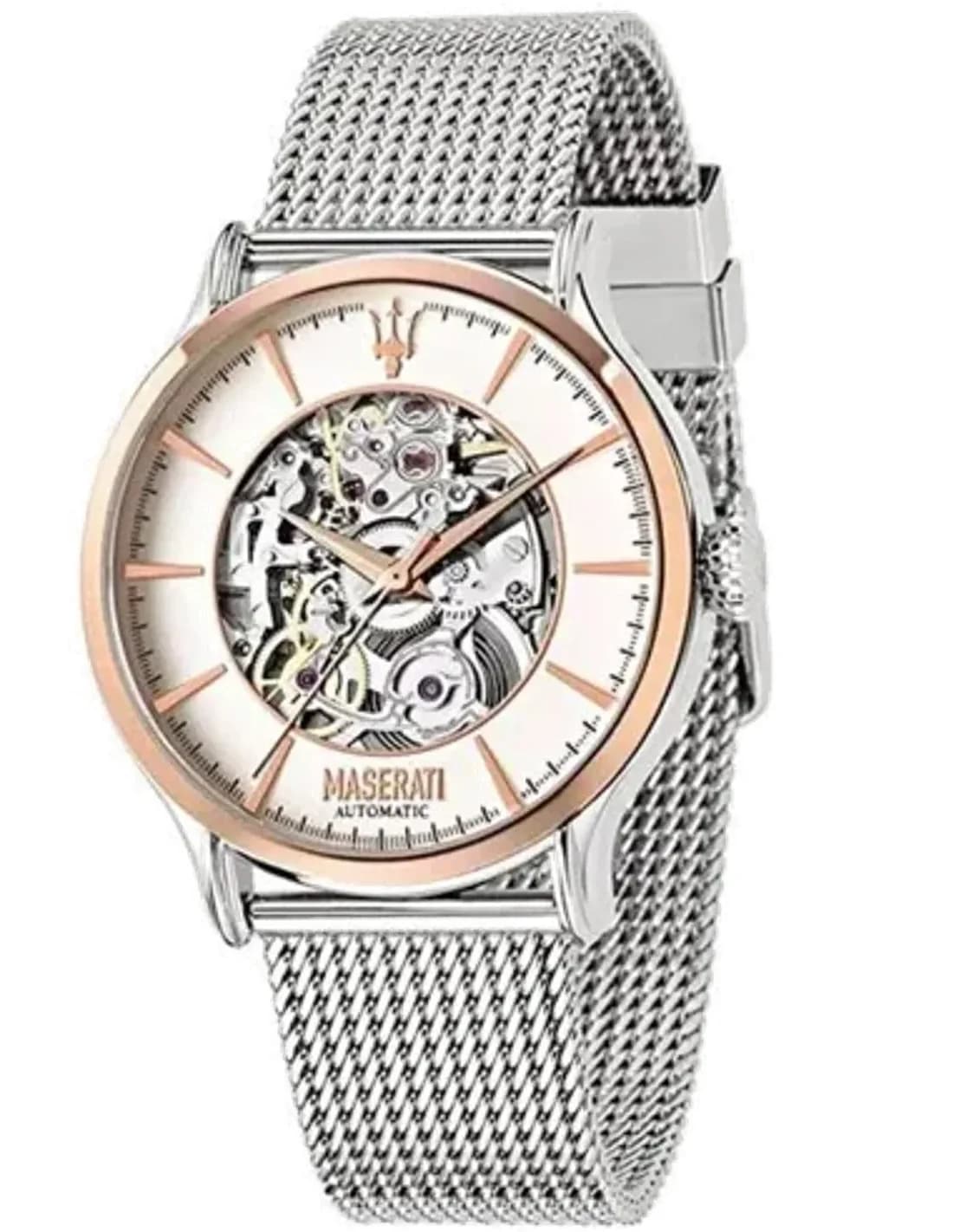 Montre Maserati Epoca R8823118001 cadran squelette automatique en maille milanaise