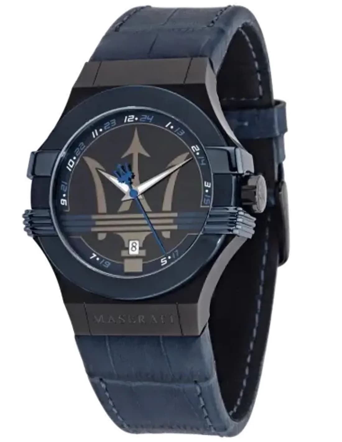 Montre Homme Maserati Potenza R8851108007 Bracelet cuir bleu