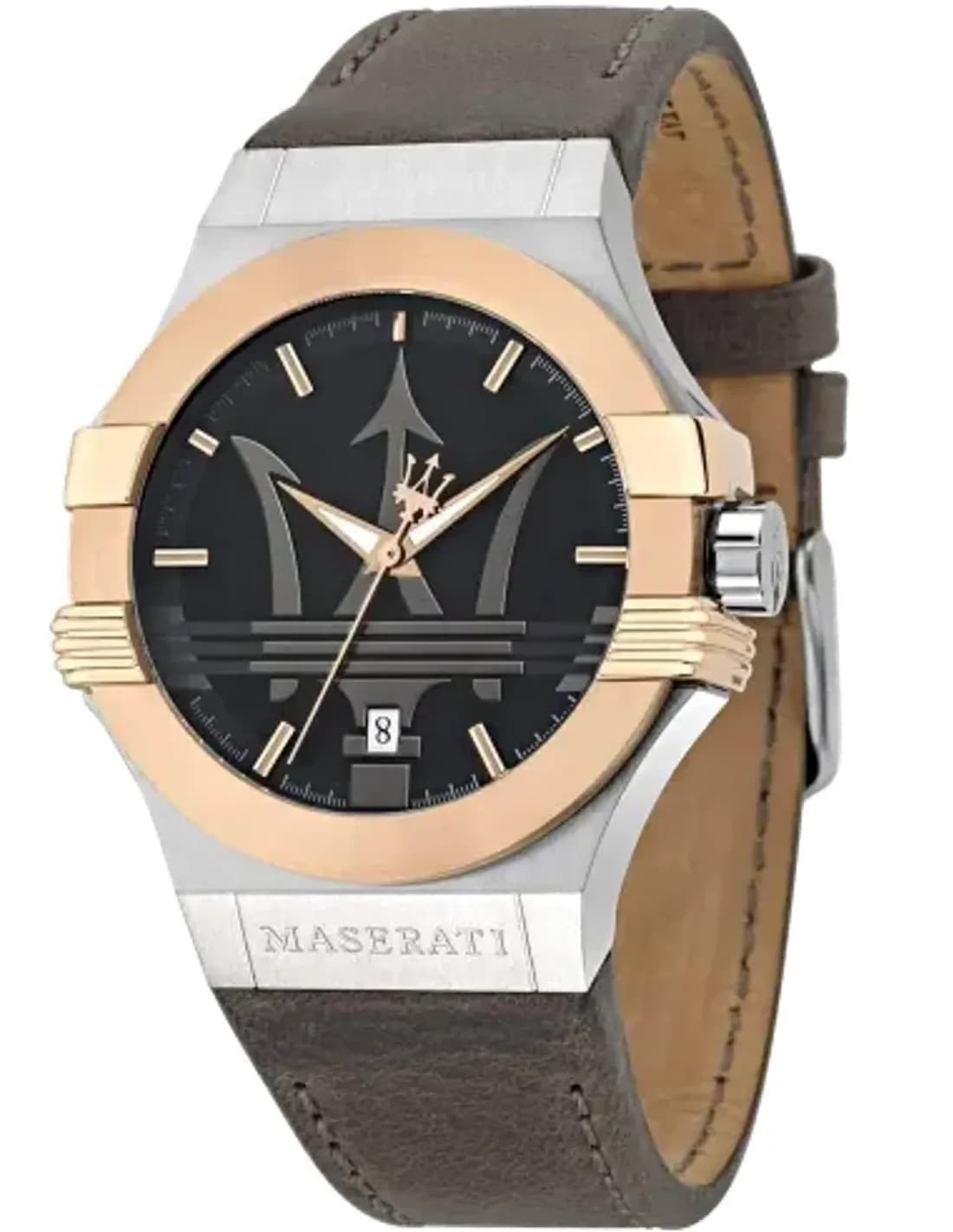 Montre Homme Maserati Potenza R8851108014 bracelet cuir marron