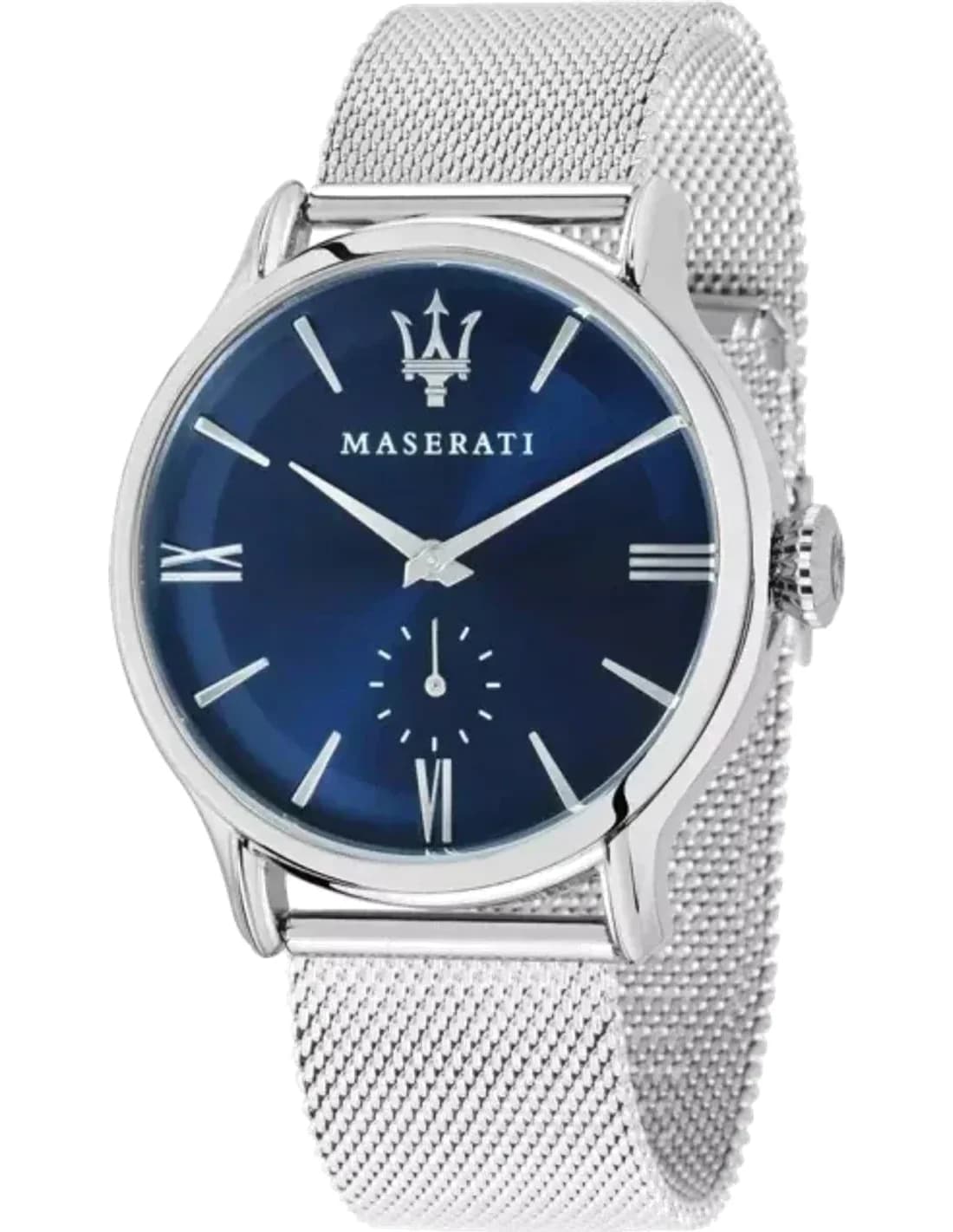 Montre Maserati R8853118006 Cadran Bleu et Bracelet Maille Milanaise