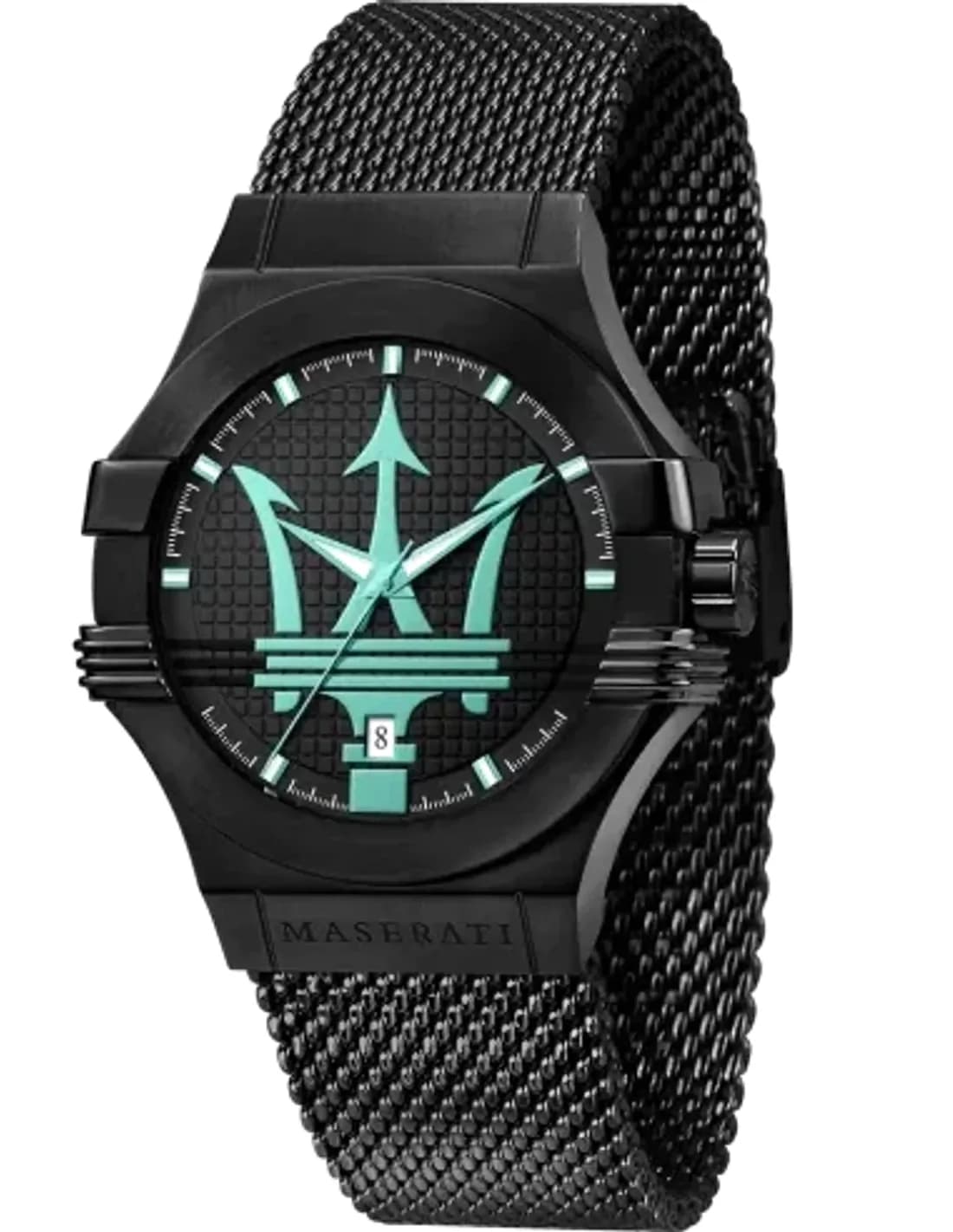 Montre Maserati Potenza Aqua Edition R8853144002 Acier noir en maille milanaise