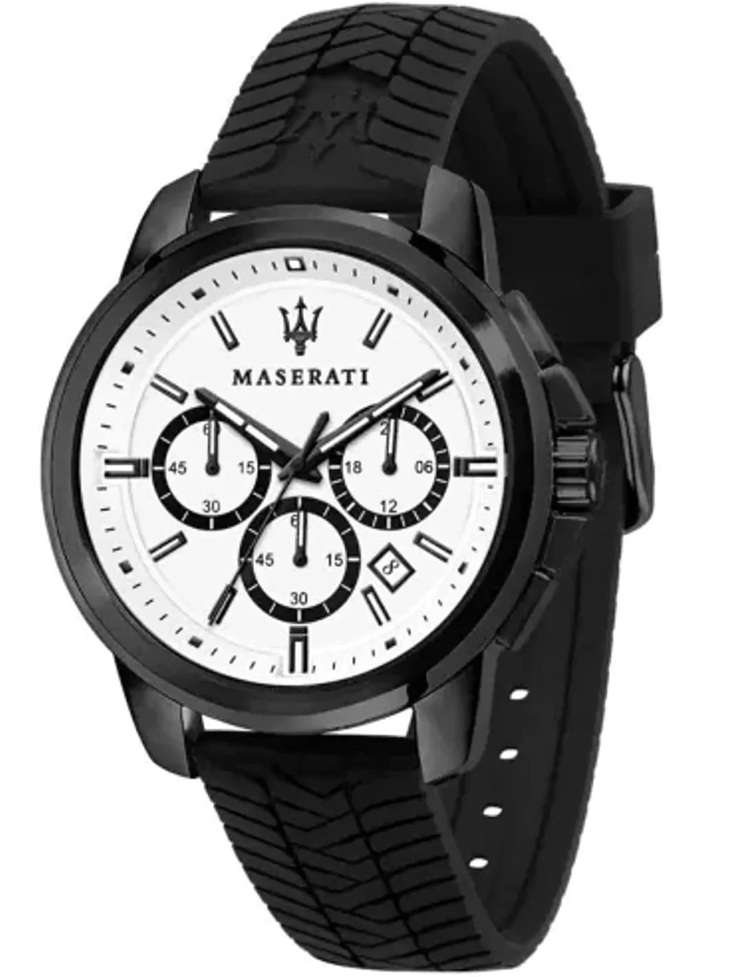 Montre Homme Maserati Successo R8871621010 bracelet en silicone noir