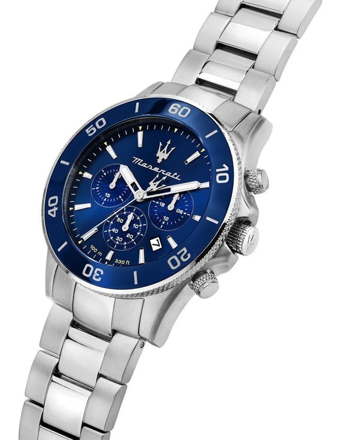 Montre Maserati Competizione R8873600002 homme argentée, acier inoxydable 43mm, quartz 10 ATM vue 2